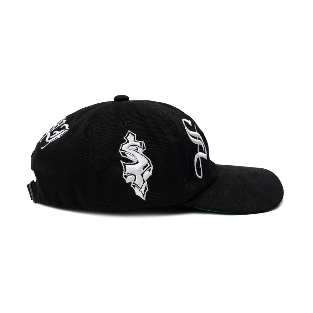 Boné 6 Panel $ Embroidery Preto
