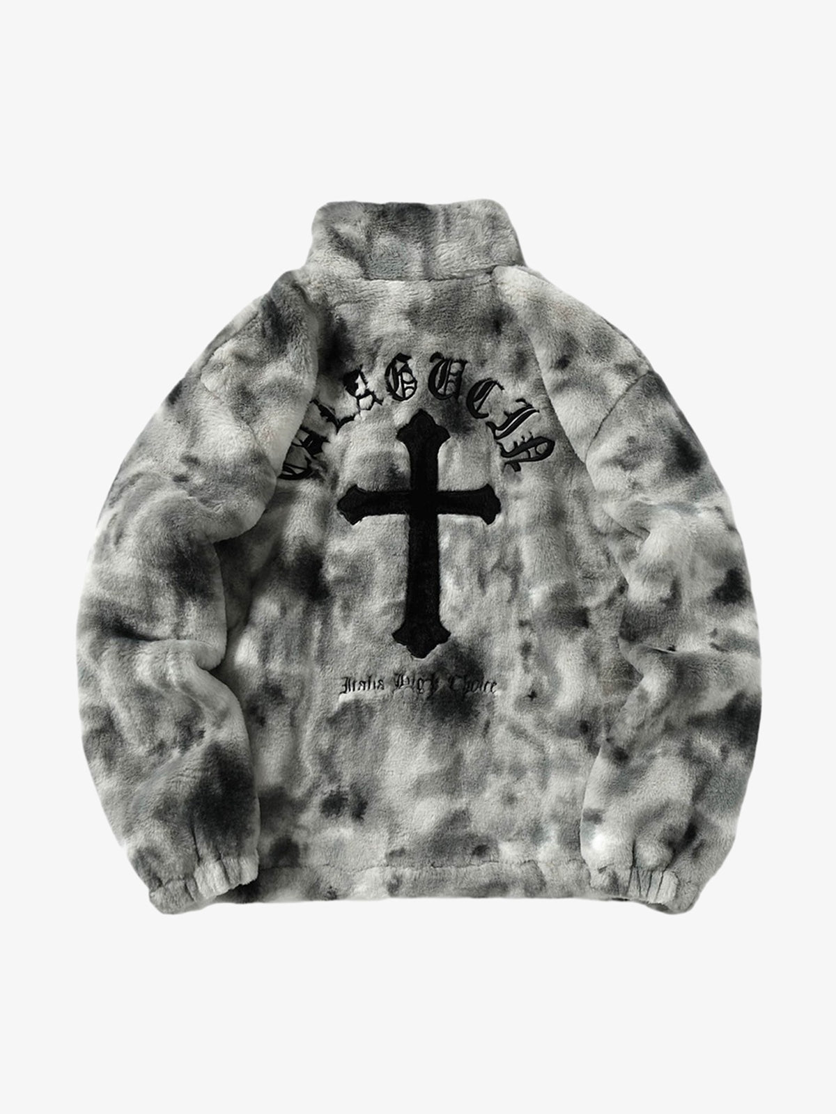 Jaqueta Heavy-Duty Faux Lambswool Tie-Dye Urban