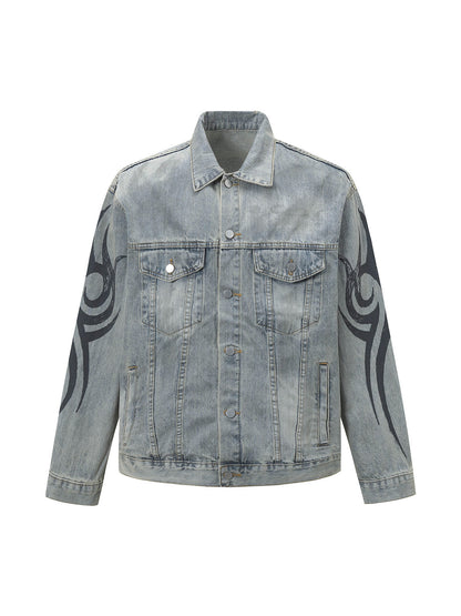 Jaqueta Retro Washed Totem Denim