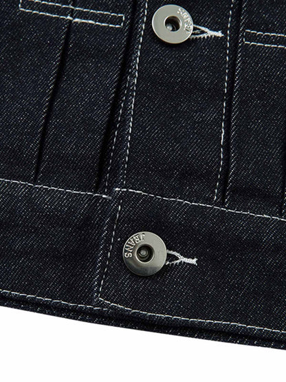 Jaqueta Retro Color Denim Jacket