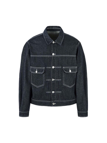 Jaqueta Retro Color Denim Jacket
