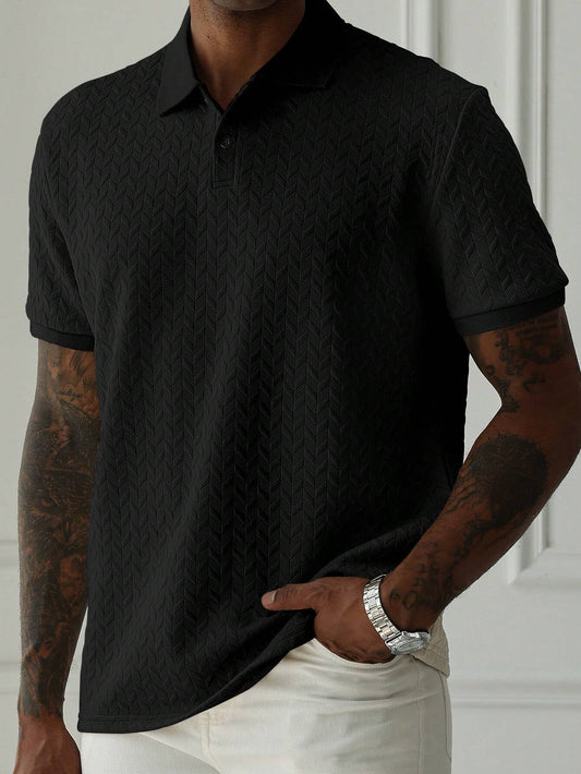Camisa Polo CasualCool de Manga Curta Texturizada