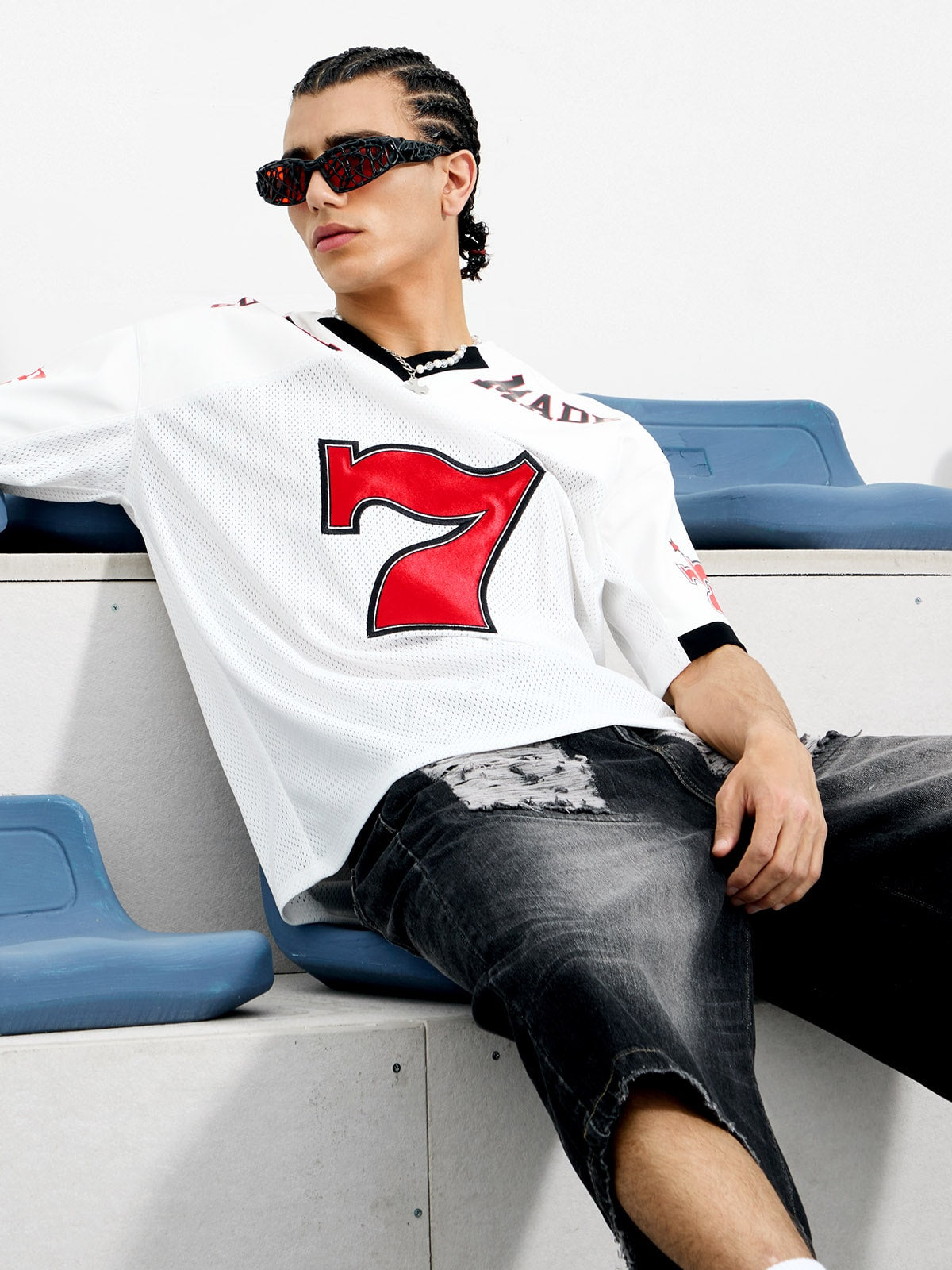 Camiseta Contrast Color Jersey S7ven White
