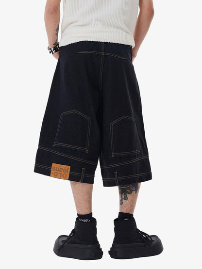 Shorts Retro Reverse Design Washed Jorts